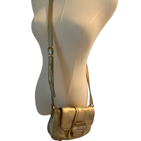 Michael Kors Metallic Gold Sloan Crossbody Bag - Picture 2 of 8